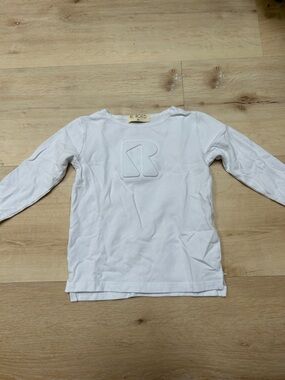 Kids White Long-Sleeve Logo Tee by Re-Road